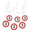 amscan 6 Deco Swirls, to Personalize with Numbers, Construction Part