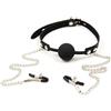 Sexyfollie Fetish Ball Gag con Pinze - Nero