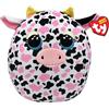 Ty Squishy Beanies - Milkshake la Mucca Rosa, Bianca e Nera, Morbido Cuscino di Peluche con Occhioni Glitter, Idea Regalo per Grandi e Piccini, Tutti da Collezionare - 22 cm - T39266