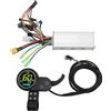 Dilwe Kit Controller Brushless, Controller Motore Elettrico 48V 60V 500W con Display LCD, Kit Controller velocità Bici Elettrica Scooter Elettrico