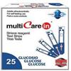 BIOCHEMICAL SYSTEM INTERN. SpA Multicare In Strisce Reagenti Misurazione Glucosio 25 Strisce