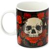 Puckator Tazza in Porcellana 300ml - Teschi & Rose - Skulls & Roses, Tazze Originali e Particolari