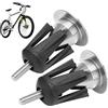 Tomotato 1 Paio Tappi Terminali per Manubrio Bici, Tappi Terminali per Impugnatura Manubrio Bicicletta in Lega di Alluminio per Mountain Bike Bici da Strada(Argento)