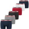 Levi's Sprtswr Logo Boxer Brief Org Co 6P Ecom, Uomo, Blu/Rosso/Grigio, L, (pacco da 6)