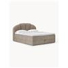 Westwing Collection Letto boxspring con vano contenitore Romia - Grigio