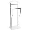 HAKU Servo Muto da uomo cromo, bianco, MDF, metallo - Dim. L 45 cm x A 110 cm x P 30 cm, Stile Moderno