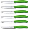 Victorinox - Set da 6 coltelli da Cucina, Nuova Forma del Manico, Colore: Verde