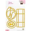 Nellie's Choice Fustella Scatola Gufo, 13.8 x 12 cm, Wrapping Die per Scatole Regalo, Gift Boxes, Regali di Natale, DIY