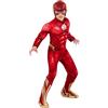 Rubie's Rubies The Flash Deluxe Costume per bambini, Jumpsuit con petto muscoloso, copristivali e maschera, ufficiale DC Comics, The Flash per Carnevale, Halloween, feste e compleanni, M