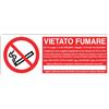 Cartello All. Vietato Fumare Con Leggi E Sanzioni L. 333x H 125mm