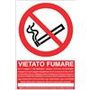 Cartello All. Vietato Fumare Con Leggi E Sanzioni L. 333x H 500mm