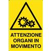 Cartello All. Attenzione Organi In Movimento L. 333x H 500mm
