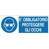 Cartello All. Obbligo Protezione Occhi L. 333x H 125mm
