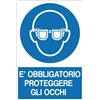Cartello All. Obbligo Protezione Occhi L. 333x H 500mm