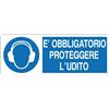 Cartello All. Obbligo Protezione Udito L. 333x H 125mm