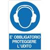 Cartello All. Obbligo Protezione Udito L. 333x H 500mm