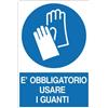 Cartello All. Obbligo Uso Guanti L. 333x H 500mm