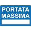 Cartello All. Portata Massima L. 300 x H. 200 mm
