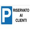 Cartello All. Parcheggio Riservato Ai Clienti L. 300 x H. 200 mm