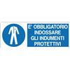 Cartello All. Obbligo Indumenti Protettivi L. 333x H 125mm