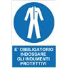 Cartello All. Obbligo Indumenti Protettivi L. 333x H 500mm