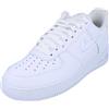 Nike Air Force 1, Sneaker Uomo, Bianco Dk Grigio Fumo, 37.5 EU