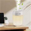 Kissleaf 650ml mini umidificatore per ambienti per camera da letto, cameretta, piante, 15H lunga durata 28 dB umidificatore silenzioso per bambini (luce calda)
