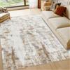 Famibay Tappeto Salotto Grande 200x290cm Beige Marrone Tappeto Camera da Letto Pelo Corto Morbido Tappeto Soggiorno Lavabile in Lavatrice Moderno Antiscivolo pour Soggiorno Cameretta Sala da Pranzo