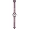 HIP HOP Orologio HWU0487 DONNA CRYSTAL quadrante PAVE BIANCO movimento SOLO TEMPO - 3 LANCETTE QUARZO e CINTURINO SILICONE MARRONE