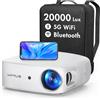 WiMiUS Proiettore 1080P Nativo Full HD 20000 Lumen, Auto 6D Correzione Trapezoidale Videoproiettore 4K Supportato, Proiettore Wifi Bluetooth con Zoom per Home Cinema da 300''
