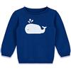 MIRARI Kids Maglione con motivo coniglietto | Maglione a maglia | 15% lana | maglia | maglione in cotone per bambini | regalo di nascita, blu navy, 18 mesi