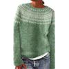 FASLOLSDP Maglione da donna in lana di grandi dimensioni, a maniche lunghe, casual, invernale, comodo, caldo, con stampa a maglia grossa, 1216c-light verde, L