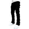 Dressnu Jeans da uomo dritti elasticizzati strappati design strappato skinny strappato, nero, L