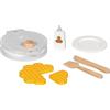 goki 51532 Piastra per waffle in legno con accessori - Set da cucina e caraffa per bambini con cialde, sciroppi e stoviglie per cucina delle bambole