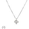 Collana oro bianco 18 kt 750 punto luce diamante 0,523 ct -Castell24-
