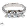 Anello trilogy in oro bianco 18 Kt 750 con diamanti 1,05 ct -Catell24-