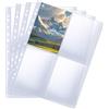 XDGBGFN 30 buste trasparenti, formato A4, trasparenti, 60 griglie, trasparenti, doppio lato, per cartoline, 2 scomparti, per foto, cartoline, custodie protettive (4 tasche)