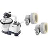 Intex 26644 Pompa a Sabbia Flusso Acqua: 4.500 l/h, Flusso Sistema: 4.000 l/h & 26061 Kit 2 pz Adattatore Tipo B per Pompe Piscina Morsetto Accessori Filtraggio 10722