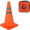 GUARDLEAD Coni stradali Traffico Pieghevole cono stradale, Blocco Stradale, stradali segnaletici, cono di sicurezza a striscia riflettente pop-up (1, 18in(45cm))
