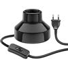 ledscom.de Lampada da tavolo TIX, interruttore, porcellana, nero, 1x E27 max. 300W