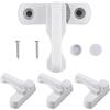 eModwey Set di 4 Serrature di Sicurezza per Finestre e Porte in Lega di Zinco, Blocca Finestra Sash Jammer, Limitatore di Apertura per la Sicurezza dei Bambini, Adatto per PVC-U e Legno/Composito