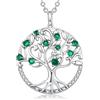 Jiahanzb Collana Albero Della Vita con Cristalli di Zirconia Cubica Collana Donna, Idee Regalo Festa Della Mamma Regalo Donna Originale per Mamma Lei Compleanno Anniversario