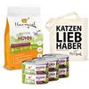 I love my cat NATURAL CAT FOOD I Love My Cat Set Cibo secco ipoallergenico per gatti senza cereali da 1,2 kg e cibo umido per gatti con pollo 6 x 100 g senza ingredienti artificiali ad alta digeribilità