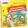 HABA Nella Scuola Materna Collezione di Giochi - 10 Diverse Idee di Gioco - Grande casetta 3D con 5 Figure in Legno - a Partire dai 2 Anni - Numero Articolo 2011718001