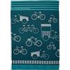 Coucke Strofinaccio stampato in jacquard di cotone, tutti a bicicletta, 50 x 75 cm