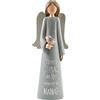 Feather & Grace Angelo dipinto a mano statuetta decorativa | Resina con messaggio Nana's No Place Like Home | Decortazione perfetta per soggiorno, libreria, scrivania | Regalo per amici e familiari
