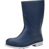 Realpaks - Stivali da donna in gomma impermeabile in PVC per esterni, giardino e cortile con robusta suola antiscivolo, ideali per pioggia, fango e tutte le stagioni, blu scuro grigio., 39 EU