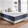 Naturalex - Materasso Memory 160x190 cm Matrimoniale Modello Perfect Dream - Alto 30 cm - Anallergico Antiacaro - Alleviamento Punti di Pressione 7 Zone - Lattice Blue