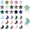 XIHIRCD 32pz Pietra della Preoccupazione, 2cm A Forma di Stella Luna Pietre di Cristallo Palmo Tascabile Pietre Curative per la Meditazione Bilanciamento Insegnante Fai da Te Natale Festa della Mamma