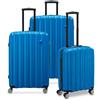 RONCATO ELEMENT 2.0 Set 3 Valigie Trolley | Grande, Medio e Cabina | Rigido, 4 ruote - Petrolio